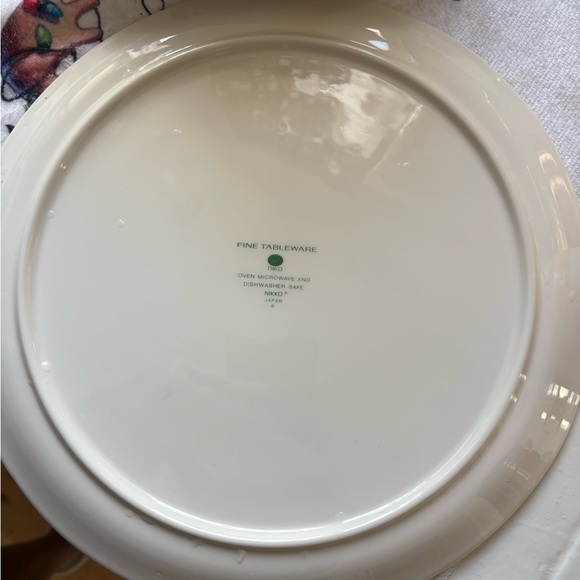 Nikko Ceramics Holiday Tiered Serving Tray with Green and...